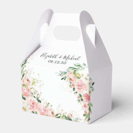 赤面ピンクローズ結婚式の引き出物ボックス フェイバーボックス (正面サイド)