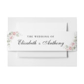 赤面ピンクローズ結婚式招待状ベリーバンド 招待状ベリーバンド (正面例)