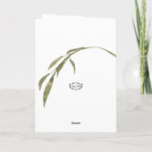 赤面ピンクローズ考えるフローラズオブユーカード カード (裏面)