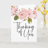 赤面ピンクローズ考えるフローラズオブユーカード カード (黄色い花)