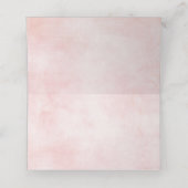 赤面ピンクローズ花模様モダンボタニカル結婚ズ プレイスカード (内部開封)