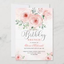 赤面ピンクローズ花模様モダン誕生日