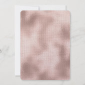 赤面ピンクローズ金ゴールドグラムシック誕生日 招待状 (裏面)