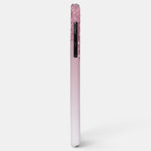 赤面ピンクローズ金ゴールドグリッターグラムスパークルモノグラム Case-Mate iPhoneケース (裏面/左)