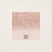 赤面ピンクローズ金ゴールドグリッタースタッドイヤリングディスプレイ (裏面)