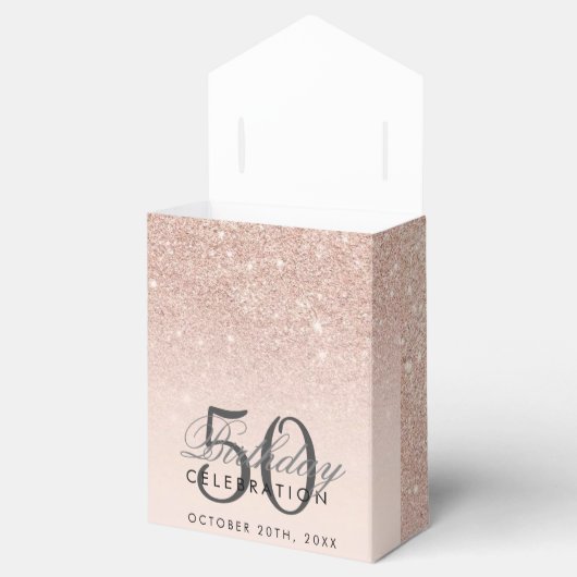 赤面ピンクローズ金ゴールドグリッター誕生デイサンキューF フェイバーボックス (オープン)
