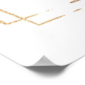 赤面ピンクローズ金ゴールドグリッター15誕生日へようこそ ポスター (角)