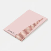 赤面ピンクローズ金ゴールドグレームユニコーンパーソナライズされた ポストイット (アングル)