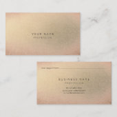 赤面ピンクローズ金ゴールドシャンペーンミニマルスキン美しい 予約カード (正面/裏面)