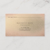 赤面ピンクローズ金ゴールドシャンペーンミニマルスキン美しい 予約カード (裏面)