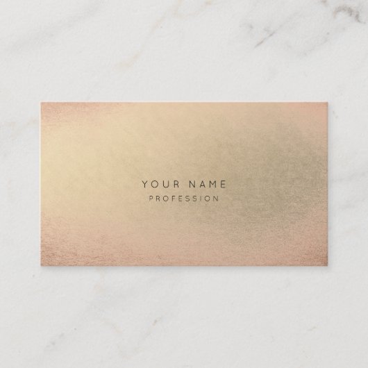 赤面ピンクローズ金ゴールドシャンペーンミニマルスキン美しい 予約カード (正面)