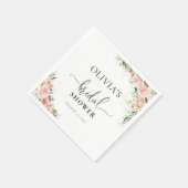 赤面ピンクローズ金ゴールドナプキンズ スタンダードカクテルナプキン (角)