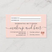 赤面ピンクローズ金ゴールドハートスクリプト共有ザラブ 紹介カード (裏面)