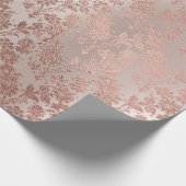 赤面ピンクローズ金ゴールドフェイクフローラVIPフローラ ラッピングペーパー (角)