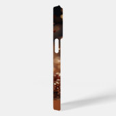 赤面ピンクローズ金ゴールドフローラモノグラムのグリッター Case-Mate iPhoneケース (裏面 / 右)