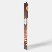 赤面ピンクローズ金ゴールドフローラモノグラムのグリッター Case-Mate iPhoneケース (裏面 / 右)