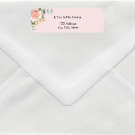 赤面ピンクローズ金ゴールドフローラ差出人住所 ラベル