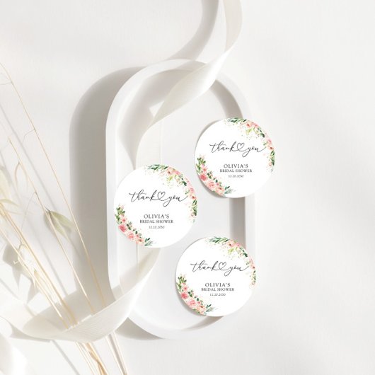 赤面ピンクローズ金ゴールドブライダルシャワーギフトラベル フェイバータグ