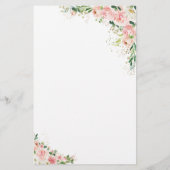 赤面ピンクローズ金ゴールドブライダルシャワーゲーム (裏面)