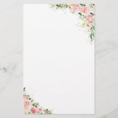 赤面ピンクローズ金ゴールドブライダルシャワー (裏面)