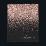 赤面ピンクローズ金ゴールドブラックグリッターモノグラム名 フリースブランケット<br><div class="desc">バラ金ゴールド-赤面ピンクとブラックフェイクスパークルグリッターモノグラムの名前とイニシャルフリースブランケット。これは、最高の甘い16歳の誕生日、結婚ブライダルシャワー、記念日、赤ちゃんシャワーまたはバチェロレッテギフトを作る誰かがグラームの豪華さとシックなスタイルを愛する。</div>