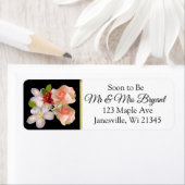 赤面ピンクローズ金ゴールドブルゴーニュフローラリターンラベル ラベル (インサイチュ)