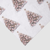 赤面ピンクローズ金ゴールドホワイトクリスマスツリー 薄葉紙 (詳細)