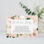 赤面ピンクローズ金ゴールド春花模様本ベビー エンクロージャーカード (スタンド正面)