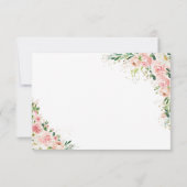 赤面ピンクローズ金ゴールド結婚式RSVPカード 出欠カード (裏面)