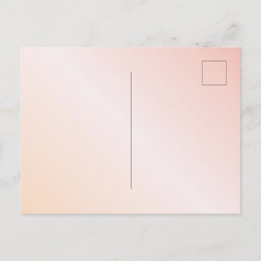 赤面ピンクローズ金ゴールド花模様グリッターブライダルシャワー ポストカード (裏面)