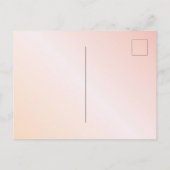 赤面ピンクローズ金ゴールド花模様ブライダルシャワー ポストカード (裏面)