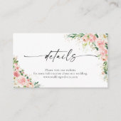 赤面ピンクローズ金ゴールド詳細エンクロージャカード エンクロージャーカード (正面)