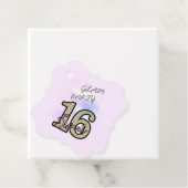 赤面ピンクローズ金ゴールドSweet sixteen フェイバータグ (インサイチュ)