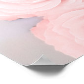 赤面ピンクローズ20結婚テーブル座席表 ポスター (角)