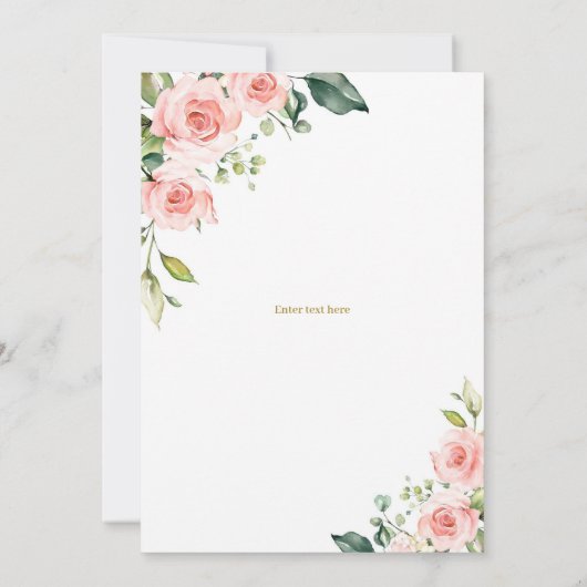 赤面ピンクローズ55thバースデーパーティー 招待状 (裏面)