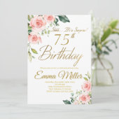 赤面ピンクローズ75thバースデーパーティー 招待状 (スタンド正面)