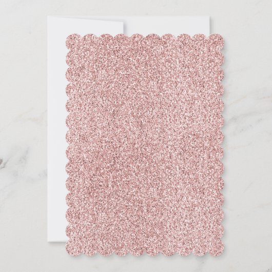 赤面ピンクローズ 招待状 (裏面)