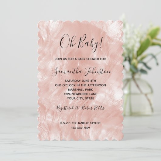 赤面ピンクローズ 招待状 (スタンド正面)