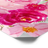 赤面ピンクローゼシャルラキンセアニラクラウン誕生日 ポスター (角)