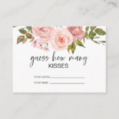 赤面ピンクローゼスは何人のキスブライダルゲーム エンクロージャーカード (正面)