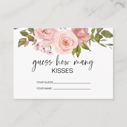 赤面ピンクローゼスは何人のキスブライダルゲーム エンクロージャーカード (正面)