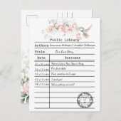 赤面ピンクローゼスセージ緑の離れハミングバード ポストカード (正面/裏面)