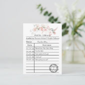 赤面ピンクローゼスセージ緑の離れハミングバード ポストカード (スタンド正面)