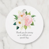 赤面ピンクローゼスフローラボタニカル結婚ズ フェイバータグ (裏面)