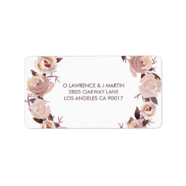 赤面ピンクローゼスフローラリース ラベル