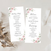 赤面ピンクローゼス結婚式 プログラム