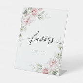 赤面ピンクローゼズウィズサイン 台座サイン (正面)