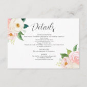 赤面ピンクローゼズウォーター結婚カラー詳細 エンクロージャーカード (正面)