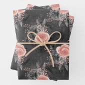 赤面ピンクローゼズオンチャーク ラッピングペーパーシート (インサイチュ)