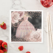 赤面ピンクローゼズオンブラック&金ゴールドクインセアニラ (インサイチュ)